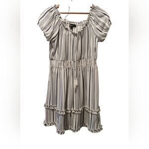 Derek Heart Blue and White Striped Mini Dress